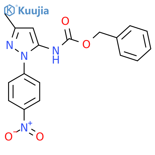 benzyl N-3-methyl-1-(4-nitrophenyl)-1H-pyrazol-5-ylcarbamate structure