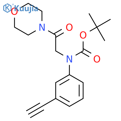 tert-butyl N-(3-ethynylphenyl)-N-2-(morpholin-4-yl)-2-oxoethylcarbamate structure