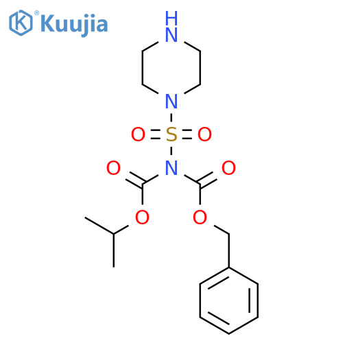 benzyl N-(piperazine-1-sulfonyl)-N-(propan-2-yloxy)carbonylcarbamate structure