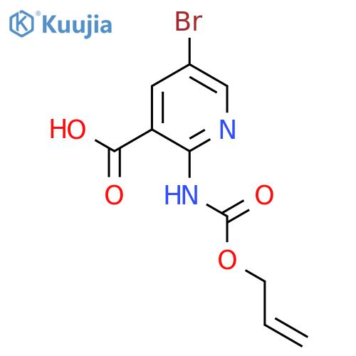 5-bromo-2-{(prop-2-en-1-yloxy)carbonylamino}pyridine-3-carboxylic acid structure