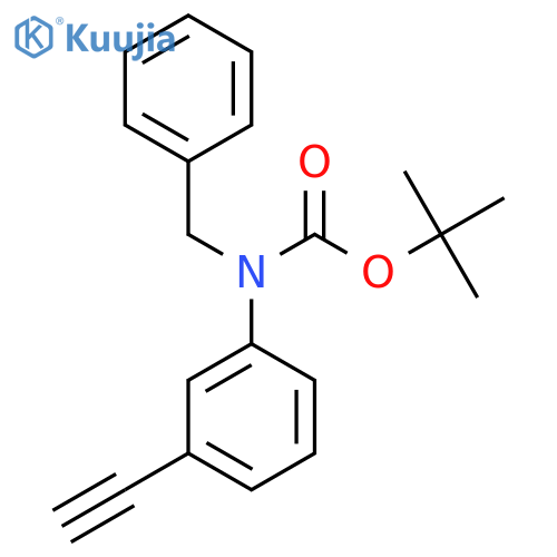 tert-butyl N-benzyl-N-(3-ethynylphenyl)carbamate structure