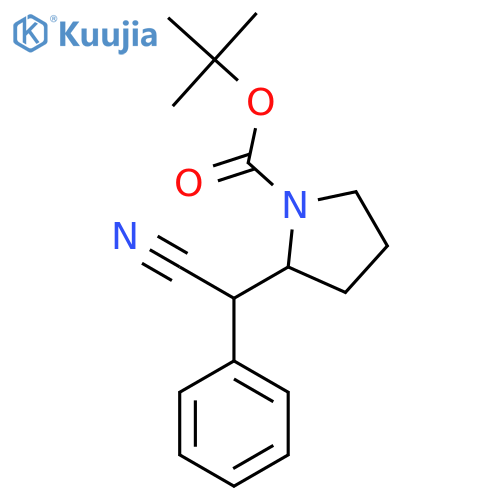 tert-butyl 2-cyano(phenyl)methylpyrrolidine-1-carboxylate structure