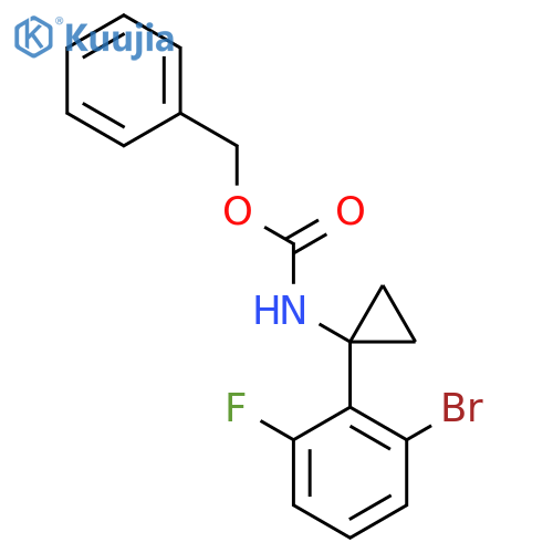 benzyl N-1-(2-bromo-6-fluorophenyl)cyclopropylcarbamate structure