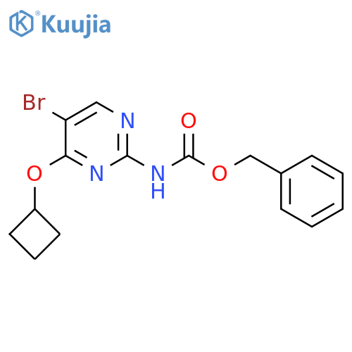 benzyl N-(5-bromo-4-cyclobutoxypyrimidin-2-yl)carbamate structure