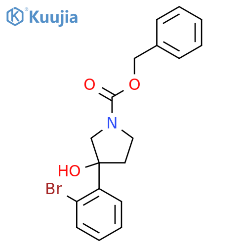 Benzyl 3-(2-bromophenyl)-3-hydroxypyrrolidine-1-carboxylate structure