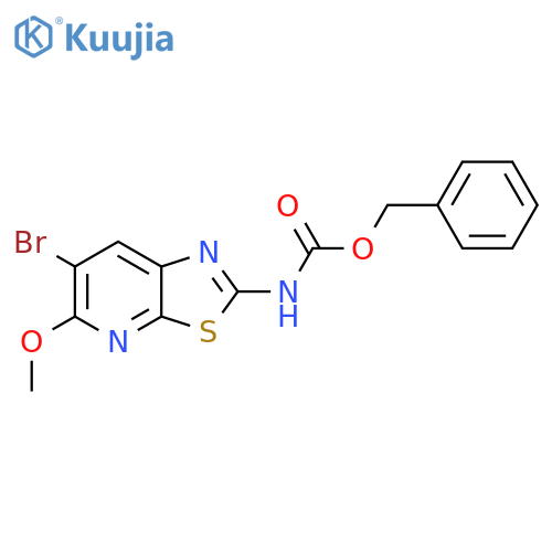 benzyl N-{6-bromo-5-methoxy-1,3thiazolo5,4-bpyridin-2-yl}carbamate structure