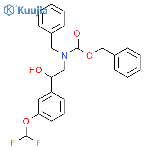benzyl N-benzyl-N-{2-3-(difluoromethoxy)phenyl-2-hydroxyethyl}carbamate structure