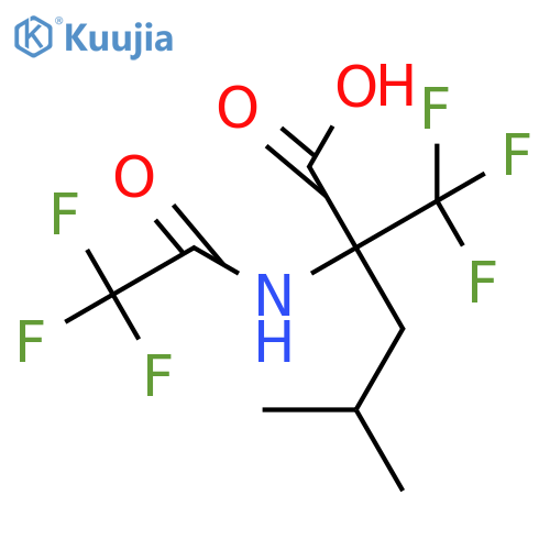4-Methyl-2-(2,2,2-trifluoroacetamido)-2-(trifluoromethyl)pentanoic acid structure