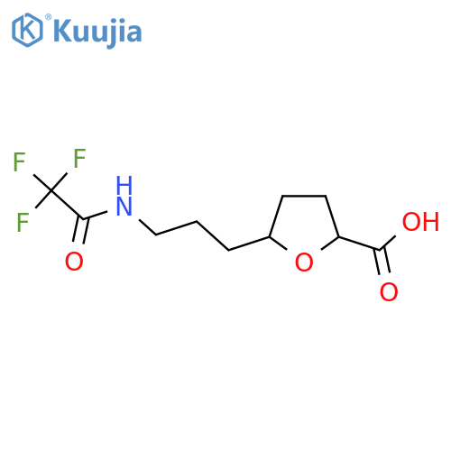 5-3-(2,2,2-trifluoroacetamido)propyloxolane-2-carboxylic acid structure
