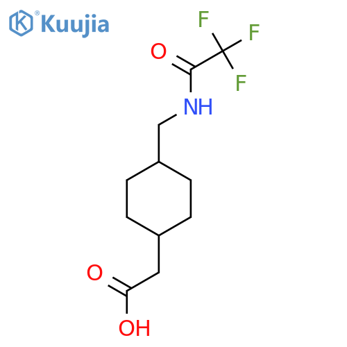 2-{4-(2,2,2-trifluoroacetamido)methylcyclohexyl}acetic acid structure
