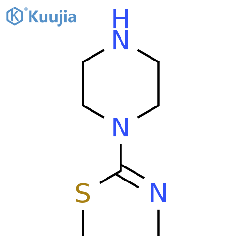Methyl[(methylsulfanyl)(piperazin-1-yl)methylidene]amine structure
