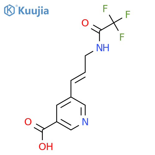 5-[3-(2,2,2-Trifluoroacetamido)prop-1-en-1-yl]pyridine-3-carboxylic acid structure