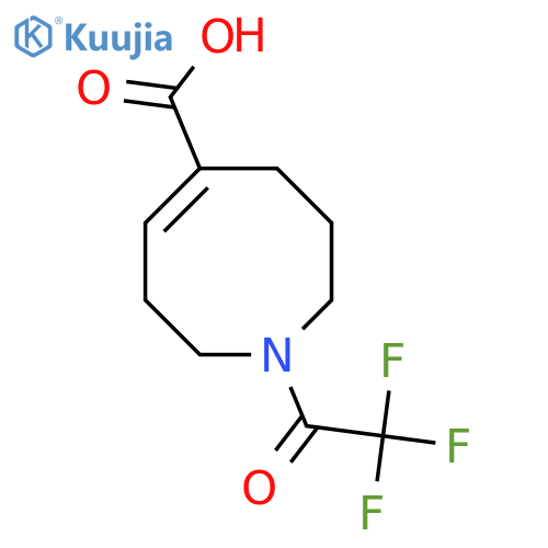 (4E)-1-(2,2,2-trifluoroacetyl)-1,2,3,6,7,8-hexahydroazocine-5-carboxylic acid structure