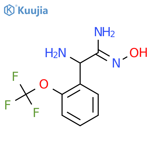2-amino-N'-hydroxy-2-[2-(trifluoromethoxy)phenyl]ethanimidamide structure
