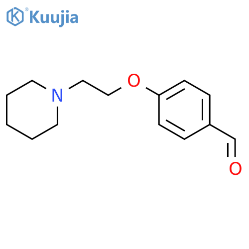 4-[2-(piperidin-1-yl)ethoxy]benzaldehyde structure
