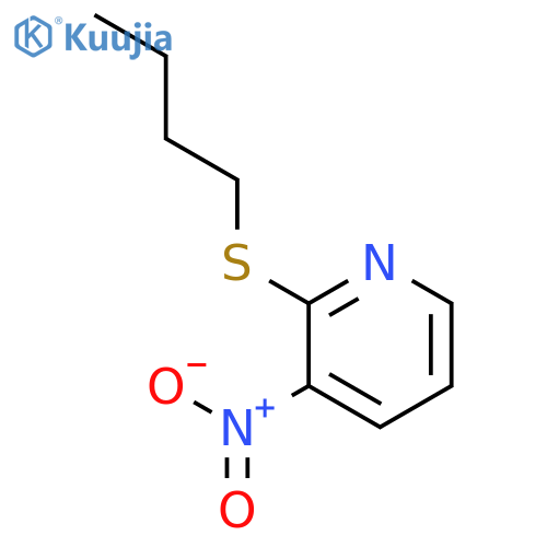 Pyridine, 2-(butylthio)-3-nitro- structure