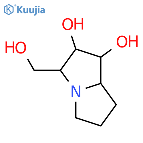 1,2-Dihydroxy-3-hydroxymethyl-1H-pyrrolizidine; (1S,2R,3R,7aR)-form structure