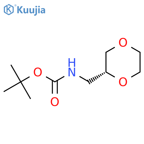 tert-Butyl (R)-((1,4-dioxan-2-yl)methyl)carbamate structure