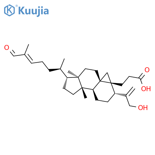 1H-Cyclopenta[a]cyclopropa[e]naphthalene-3a(4H)-propanoicacid,7-[(1R,4E)-1,5-dimethyl-6-oxo-4-hexen-1-yl]decahydro-3-[1-(hydroxymethyl)ethenyl]-6a,9a-dimethyl-,(3R,3aR,4aS,6aR,7R,9aS,9bS)- structure