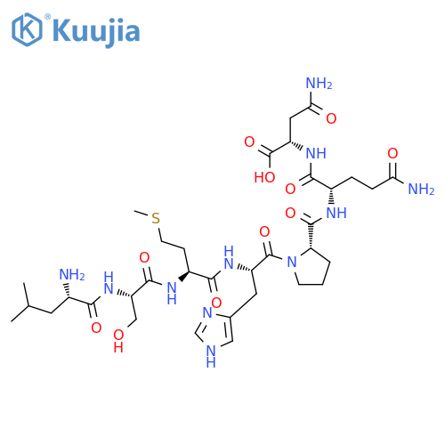 L-Asparagine, L-leucyl-L-seryl-L-methionyl-L-histidyl-L-prolyl-L-glutaminyl- structure