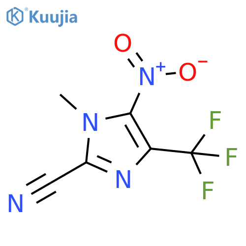 1H-Imidazole-2-carbonitrile, 1-methyl-5-nitro-4-(trifluoromethyl)- structure
