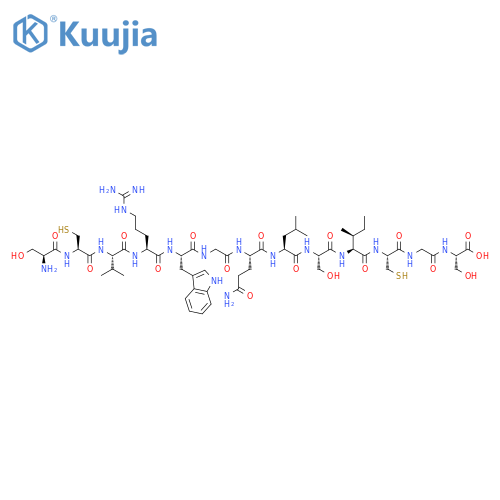 L-Serine,L-seryl-L-cysteinyl-L-valyl-L-arginyl-L-tryptophylglycyl-L-glutaminyl-L-leucyl-L-seryl-L-isoleucyl-L-cysteinylglycyl- structure