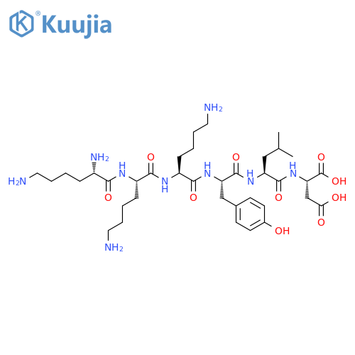 L-Aspartic acid, L-lysyl-L-lysyl-L-lysyl-L-tyrosyl-L-leucyl- structure