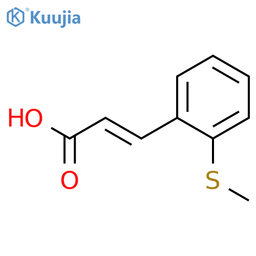 3-2-(methylsulfanyl)phenylprop-2-enoic acid structure