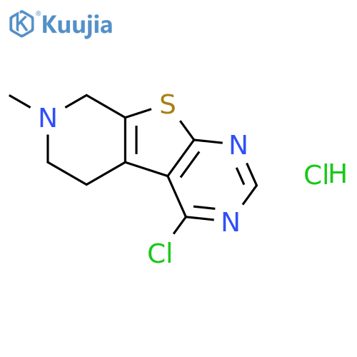 4-Chloro-7-methyl-5,6,7,8-tetrahydropyrido[4',3':4,5]thieno[2,3-d]pyrimidine hydrochloride structure
