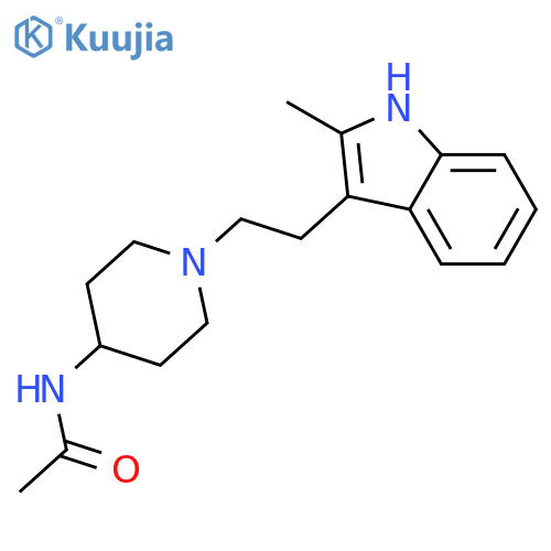 Acetamide,N-[1-[2-(2-methyl-1H-indol-3-yl)ethyl]-4-piperidinyl]- structure