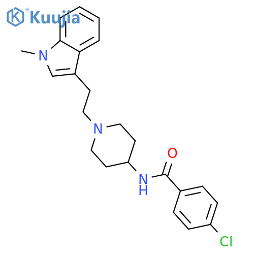 Benzamide,4-chloro-N-[1-[2-(1-methyl-1H-indol-3-yl)ethyl]-4-piperidinyl]- structure