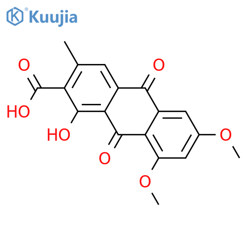 1,6,8-Trihydroxy-3-methylanthraquinone-2-carboxylic acid; 6,8-Di-Me ether structure