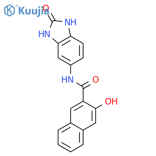3-Hydroxy-N-(2-oxo-2,3-dihydro-1H-benzo-dimidazol-5-yl)-2-naphthamide structure