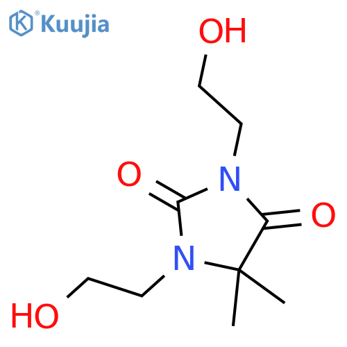 1,3-Bis(2-hydroxyethyl)-5,5-dimethylhydantoin structure