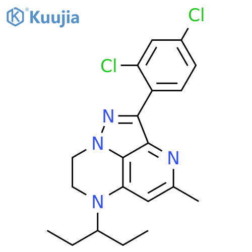 6H-1,3,6,8a-Tetraazaacenaphthylene,2-(2,4-dichlorophenyl)-6-(1-ethylpropyl)-7,8-dihydro-4-methyl- structure