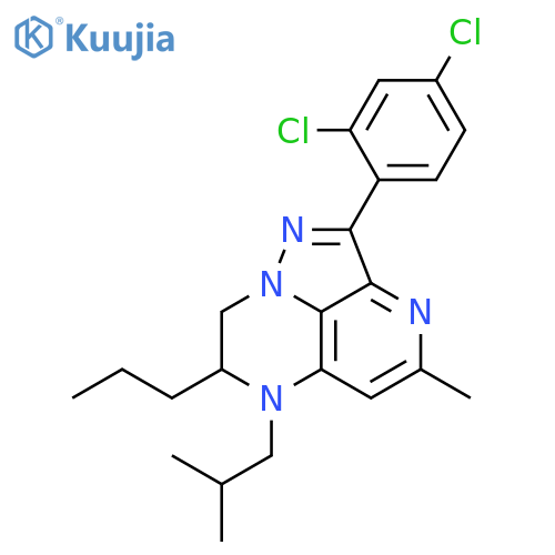 6H-1,3,6,8a-Tetraazaacenaphthylene,2-(2,4-dichlorophenyl)-7,8-dihydro-4-methyl-6-(2-methylpropyl)-7-propyl- structure