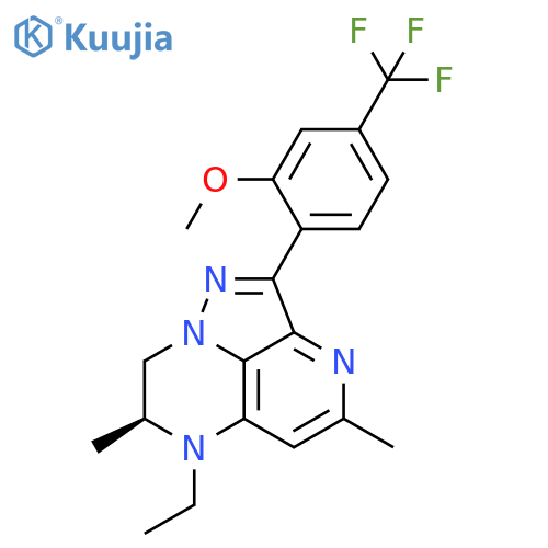 6H-1,3,6,8a-Tetraazaacenaphthylene,6-ethyl-7,8-dihydro-2-[2-methoxy-4-(trifluoromethyl)phenyl]-4,7-dimethyl-, (7S)- structure