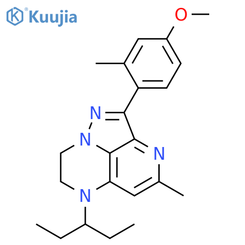 6H-1,3,6,8a-Tetraazaacenaphthylene,6-(1-ethylpropyl)-7,8-dihydro-2-(4-methoxy-2-methylphenyl)-4-methyl- structure