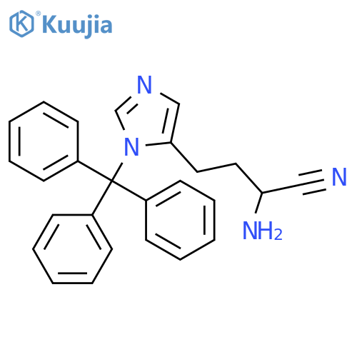 4-(1-Tritylimidazol-4-yl)-2-aminobutryonitrile structure