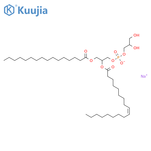 1-Palmitoyl-2-oleoyl-sn-glycero-3-phospho-(1'-rac-glycerol) (sodium salt) structure