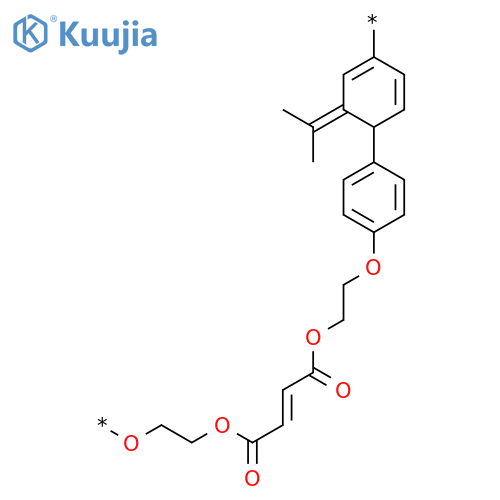 Poly[oxy-1,2-ethanediyloxy[(2Z)-1,4-dioxo-2-butene-1,4-diyl]oxy-1,2-ethanediyloxy-1,4-phenylene(1-methylethylidene)-1,4-phenylene](9CI) structure