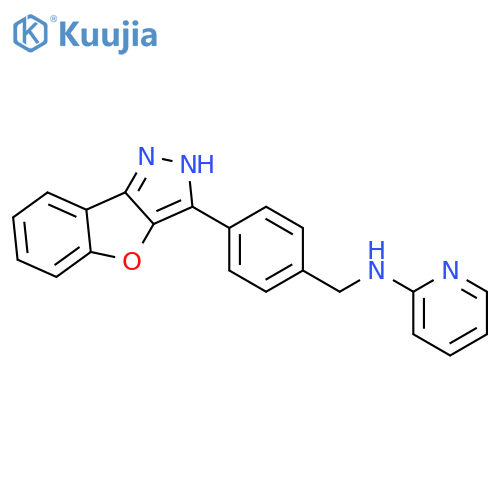 2-Pyridinamine, N-[[4-(1H-benzofuro[3,2-c]pyrazol-3-yl)phenyl]methyl]- structure