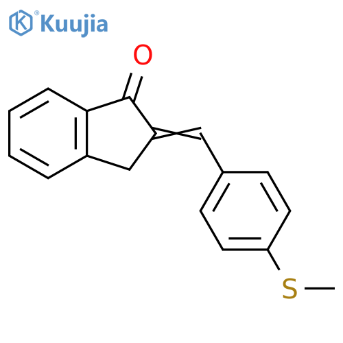 2-{(Z)-4-(Methylsulfanyl)phenylmethylidene}-1H-inden-1(3H)-one structure