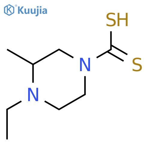 1-Piperazinecarbodithioicacid, 4-ethyl-3-methyl- structure