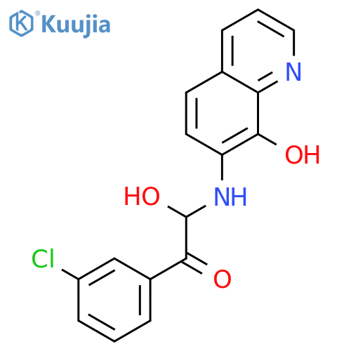 Ethanone,1-(3-chlorophenyl)-2-hydroxy-2-[(8-hydroxy-7-quinolinyl)amino]- structure