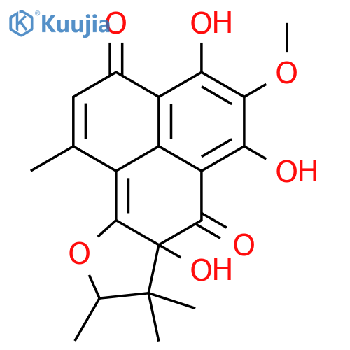 3H-Phenaleno[1,2-b]furan-3,7(7aH)-dione,8,9-dihydro-4,6,7a-trihydroxy-5-methoxy-1,8,8,9-tetramethyl-, (7aS,9R)- structure