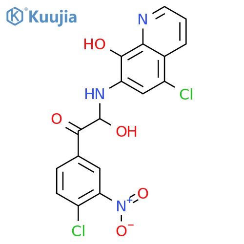 Ethanone,2-[(5-chloro-8-hydroxy-7-quinolinyl)amino]-1-(4-chloro-3-nitrophenyl)-2-hydroxy- structure