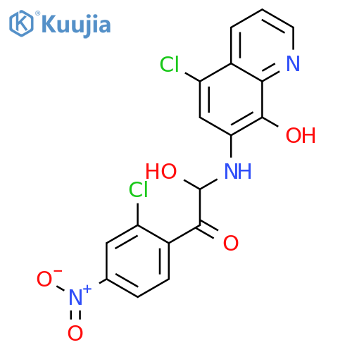 Ethanone,2-[(5-chloro-8-hydroxy-7-quinolinyl)amino]-1-(2-chloro-4-nitrophenyl)-2-hydroxy- structure