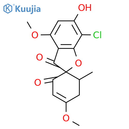 Spiro[benzofuran-2(3H),1'-[3]cyclohexene]-2',3-dione, 7-chloro-6-hydroxy-4,4'-dimethoxy-6'-methyl- structure