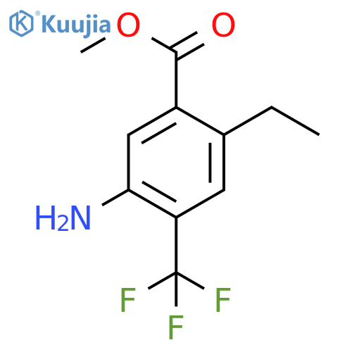 5-Amino-2-ethyl-4-trifluoromethyl-benzoic acid methyl ester structure